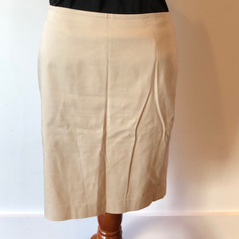 Shiny tan skirt